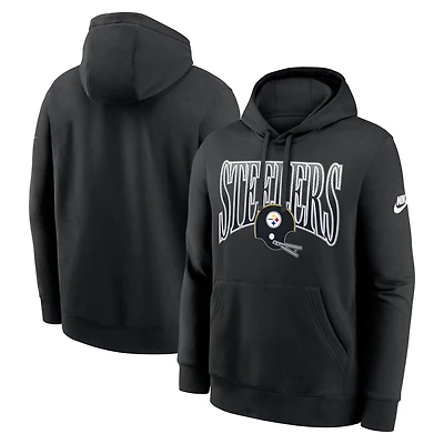 Men's Nike Black Pittsburgh Steelers Full Blitz Club Fleece Pullover Hoodie