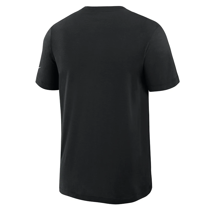 Men's Nike Black Pittsburgh Steelers Left End Run Slub Dri-FIT T-Shirt
