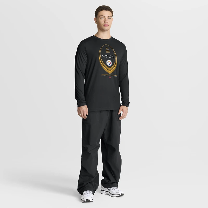 Men's Nike Black Pittsburgh Steelers Legend Icon Dri-FIT Long Sleeve T-Shirt