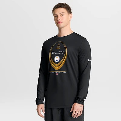 Men's Nike Black Pittsburgh Steelers Legend Icon Dri-FIT Long Sleeve T-Shirt