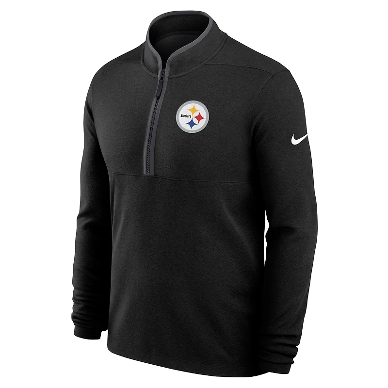 Pull Nike Victory Dri-FIT léger à demi-zip pour homme, noir, des Steelers de Pittsburgh