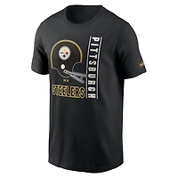 T-shirt essentiel Nike Pittsburgh Steelers Lockup pour homme, noir