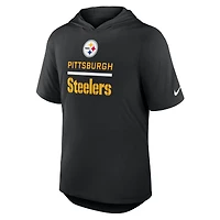 T-shirt à capuche Nike Lockup Tri-Blend noir pour homme des Pittsburgh Steelers