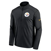 Men's Nike Black Pittsburgh Steelers Pacer Performance Quarter-Zip Top