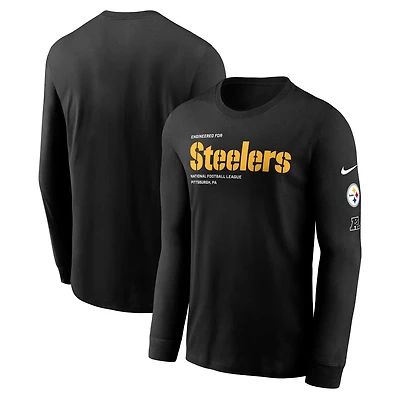 Men's Nike Black Pittsburgh Steelers Play to Win Essential Long Sleeve T-Shirt