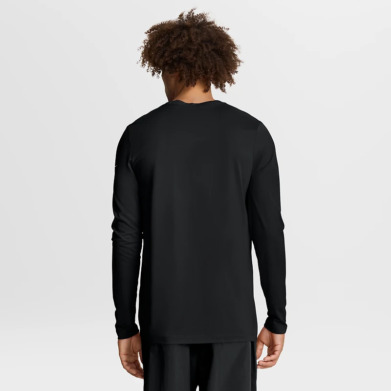 T-shirt Nike noir à manches longues pour homme des Pittsburgh Steelers Primetime Legend Icon Performance