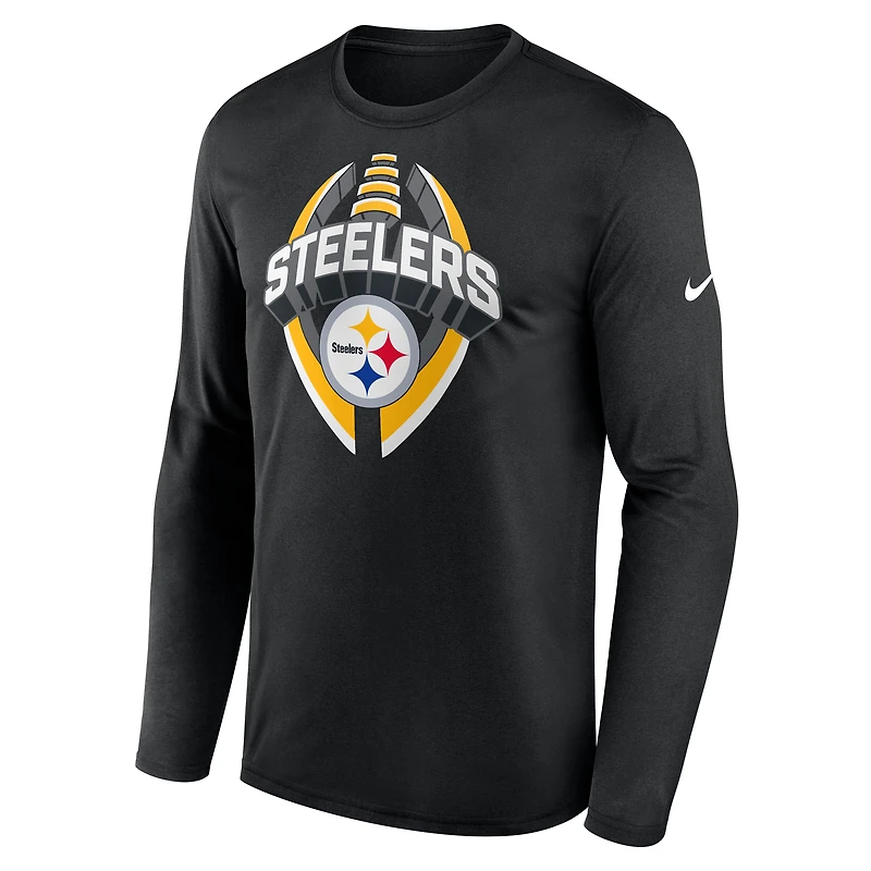 Men's Nike Black Pittsburgh Steelers Primetime Legend Icon Performance Long Sleeve T-Shirt