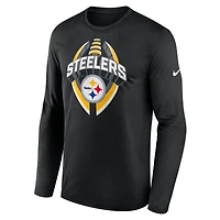Men's Nike Black Pittsburgh Steelers Primetime Legend Icon Performance Long Sleeve T-Shirt