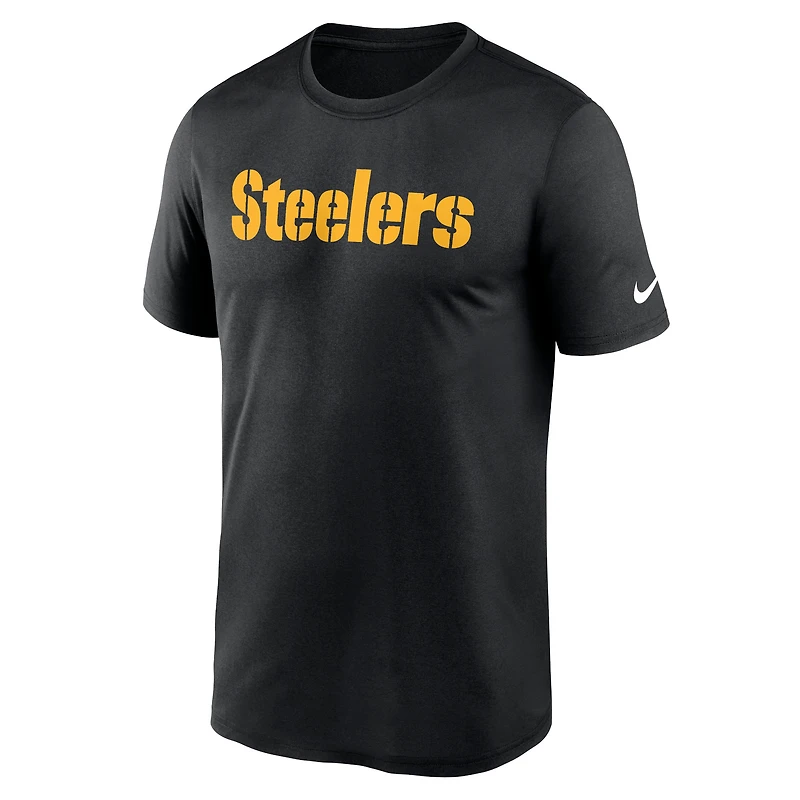 Men's Nike Black Pittsburgh Steelers Primetime Legend Wordmark Performance T-Shirt