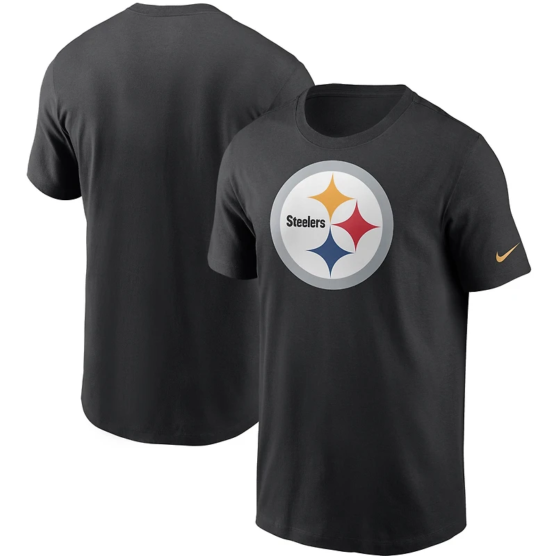 Men's Nike Black Pittsburgh Steelers Primetime Logo Essential T-Shirt