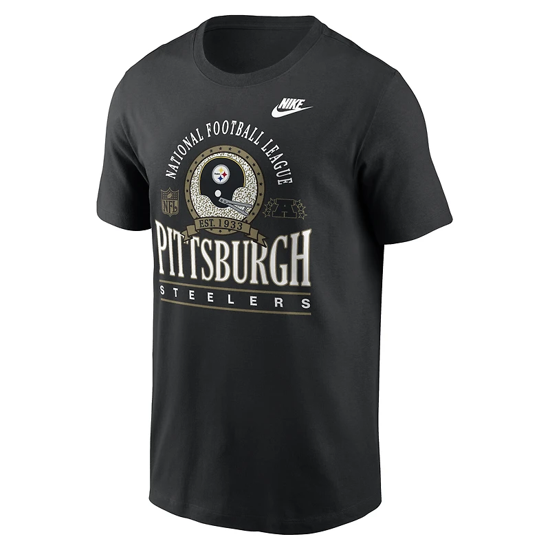 Men's Nike Black Pittsburgh Steelers Rewind Essential T-Shirt