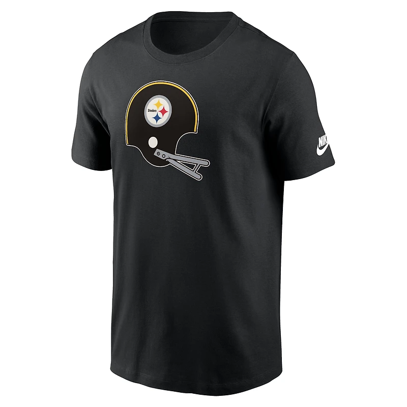 T-shirt essentiel avec logo Nike noir des Pittsburgh Steelers Rewind pour hommes