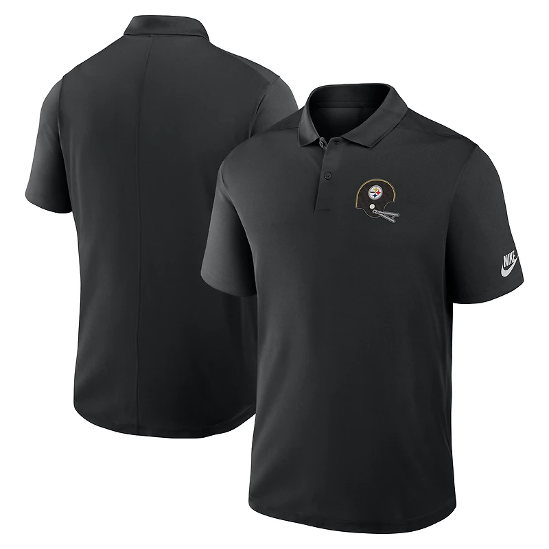 Men's Nike Black Pittsburgh Steelers Rewind Victory Performance Polo