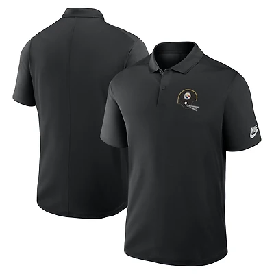 Men's Nike Black Pittsburgh Steelers Rewind Victory Performance Polo