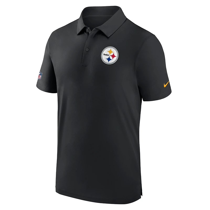 Men's Nike Black Pittsburgh Steelers Sideline Coaches Performance Polo
