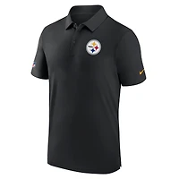 Men's Nike Black Pittsburgh Steelers Sideline Coaches Performance Polo