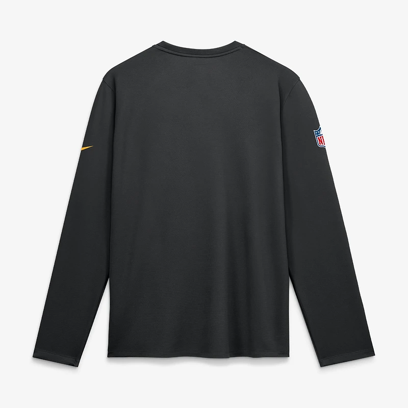 Men's Nike  Black Pittsburgh Steelers Sideline Coaches UV Dri-FIT Long Sleeve Shirt