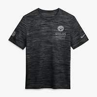 Men's Nike Black Pittsburgh Steelers Sideline Double Covered Dri-FIT Velocity T-Shirt