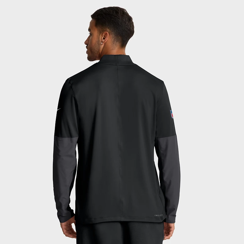 Pull Nike noir à demi-zip pour homme des Pittsburgh Steelers Dri-FIT Sideline