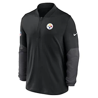 Men's Nike Black Pittsburgh Steelers Sideline Dri-FIT Half-Zip Pullover