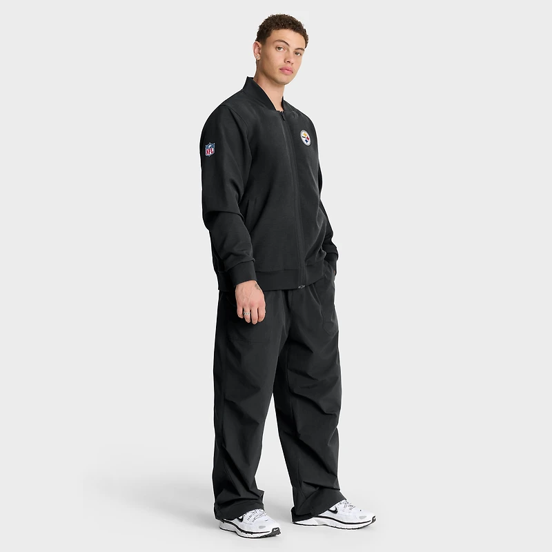 Veste bomber zippée intégrale Nike Pittsburgh Steelers Sideline noire pour homme