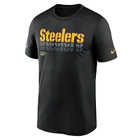 T-shirt Nike noir pour homme, motif légende des Pittsburgh Steelers
