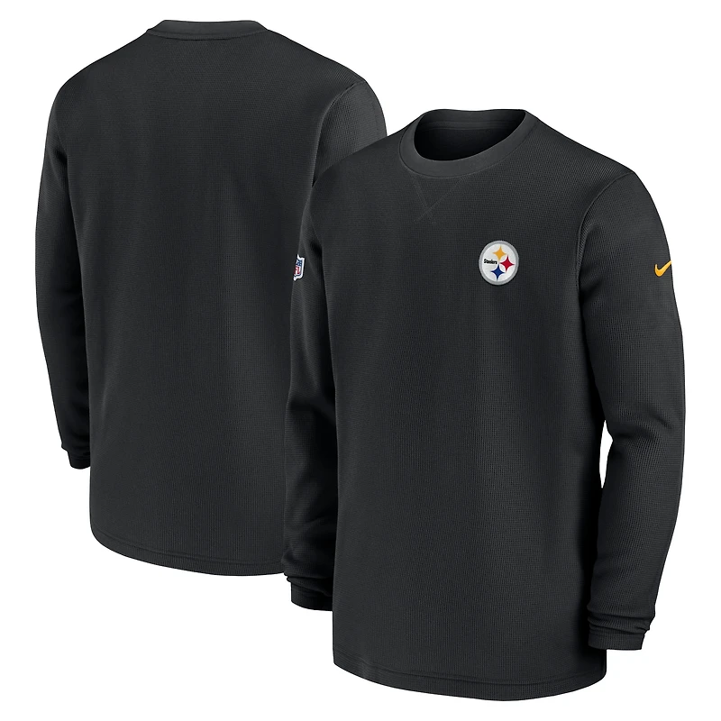 T-shirt à manches longues Nike Pittsburgh Steelers Performance pour homme, noir