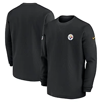 T-shirt à manches longues Nike Pittsburgh Steelers Performance pour homme, noir