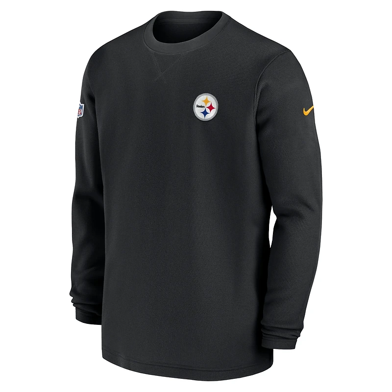 T-shirt à manches longues Nike Pittsburgh Steelers Performance pour homme, noir