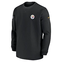 Men's Nike Black Pittsburgh Steelers Sideline Performance Long Sleeve T-Shirt