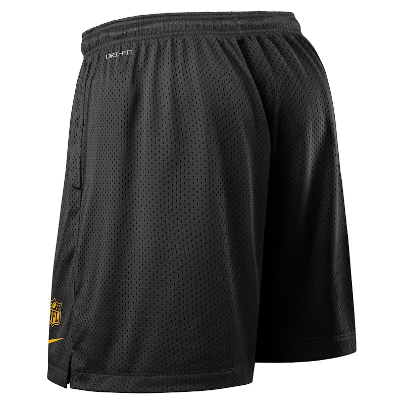 Men's Nike Black Pittsburgh Steelers Sideline Reversible Dri-FIT Shorts