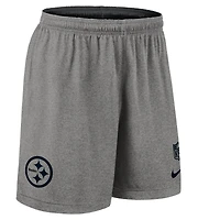 Men's Nike Black Pittsburgh Steelers Sideline Reversible Dri-FIT Shorts