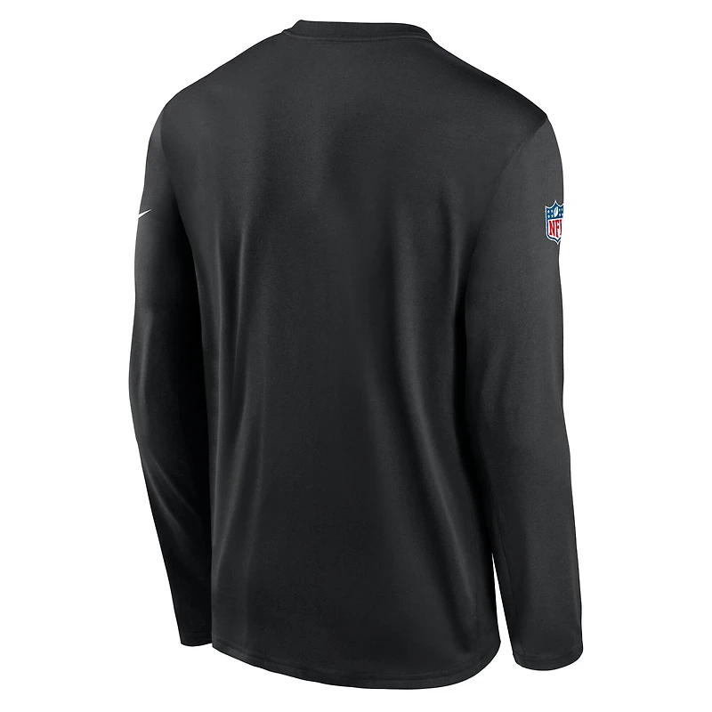 Men's Nike Black Pittsburgh Steelers Sideline Small Logo Legend Dri-FIT Long Sleeve T-Shirt