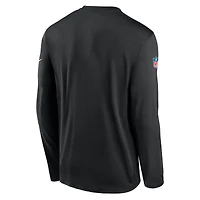 Men's Nike Black Pittsburgh Steelers Sideline Small Logo Legend Dri-FIT Long Sleeve T-Shirt