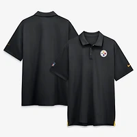Men's Nike Black Pittsburgh Steelers Sideline Tour Dri-FIT Polo