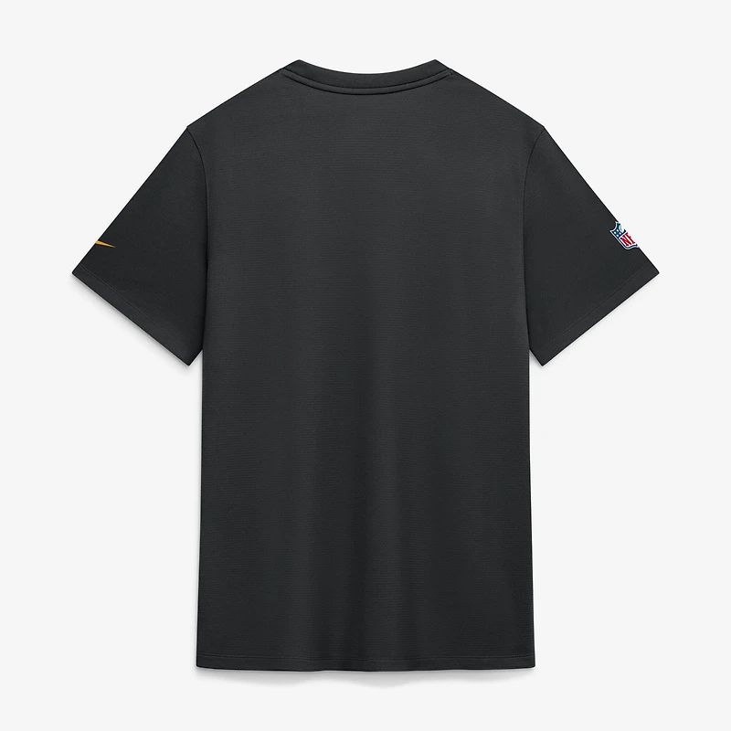 Men's Nike  Black Pittsburgh Steelers Sideline UV Dri-FIT Coaches Shirt