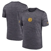 T-shirt Nike noir pour homme, motif Sideline Velocity Dri-FIT des Pittsburgh Steelers