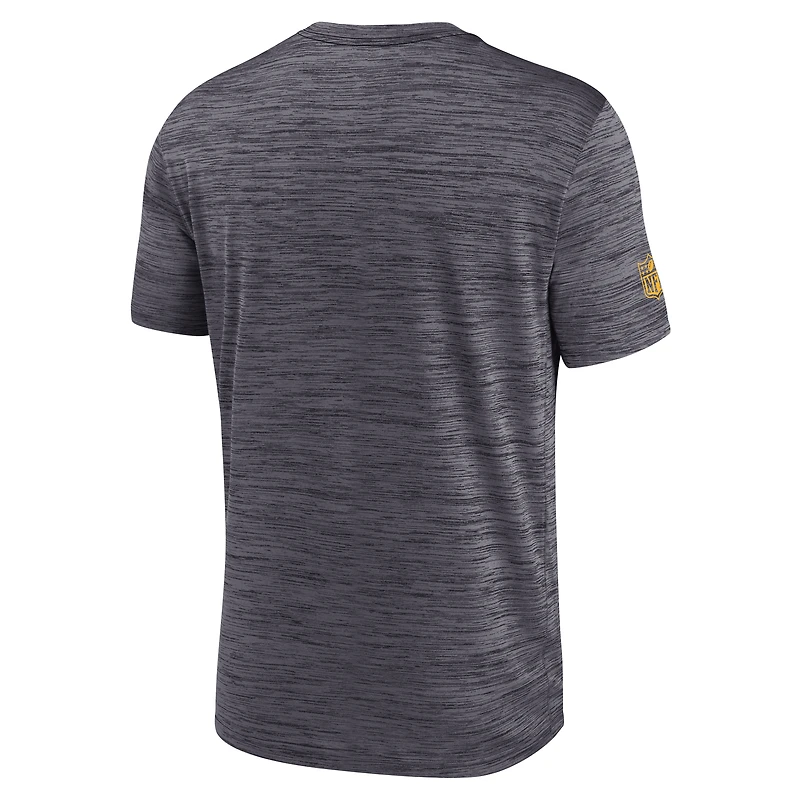 T-shirt Nike noir pour homme, motif Sideline Velocity Dri-FIT des Pittsburgh Steelers