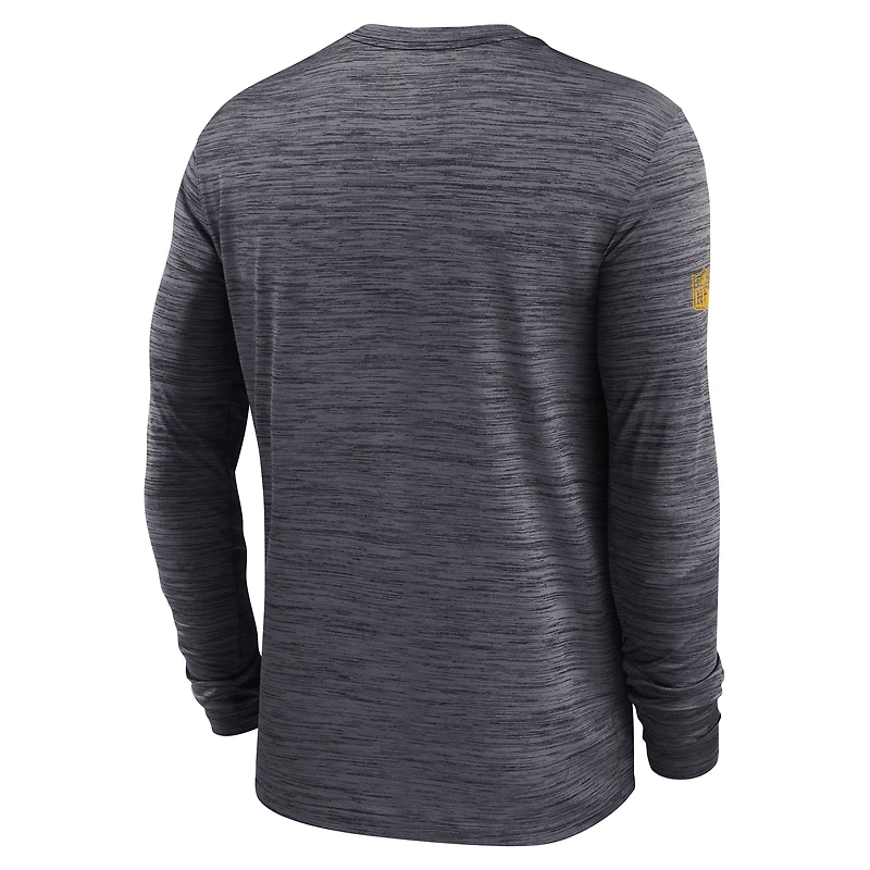 Men's Nike Black Pittsburgh Steelers Sideline Velocity Performance Long Sleeve T-Shirt