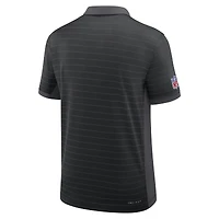 Men's Nike Black Pittsburgh Steelers Sideline Victory Stripe Dri-FIT Polo