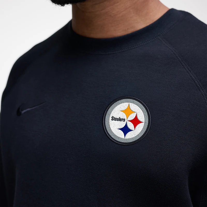 Men's Nike Black Pittsburgh Steelers Tech Fleece Raglan Sweatshirt
