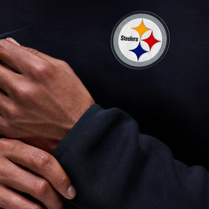 Men's Nike Black Pittsburgh Steelers Tech Fleece Raglan Sweatshirt