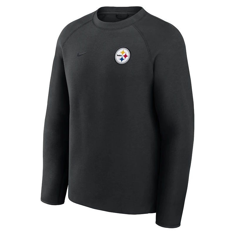 Men's Nike Black Pittsburgh Steelers Tech Fleece Raglan Sweatshirt