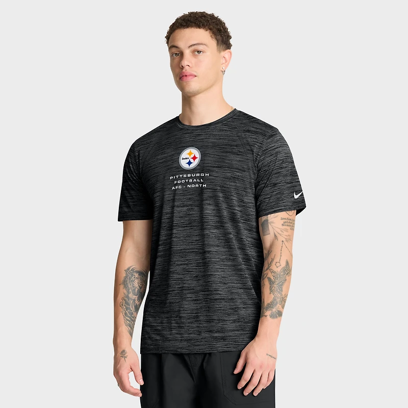 Men's Nike Black Pittsburgh Steelers Velocity Ball Carrier Dri-FIT T-Shirt