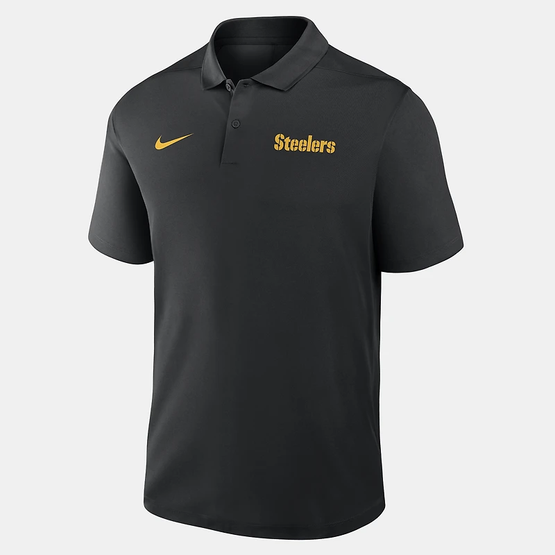 Men's Nike Black Pittsburgh Steelers Wordmark Victory Dri-FIT Polo