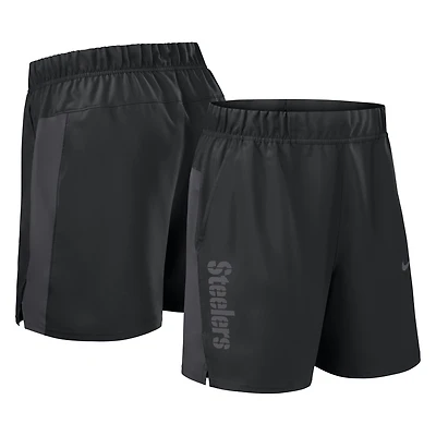 Short Nike Victory Performance tissé noir des Pittsburgh Steelers pour homme
