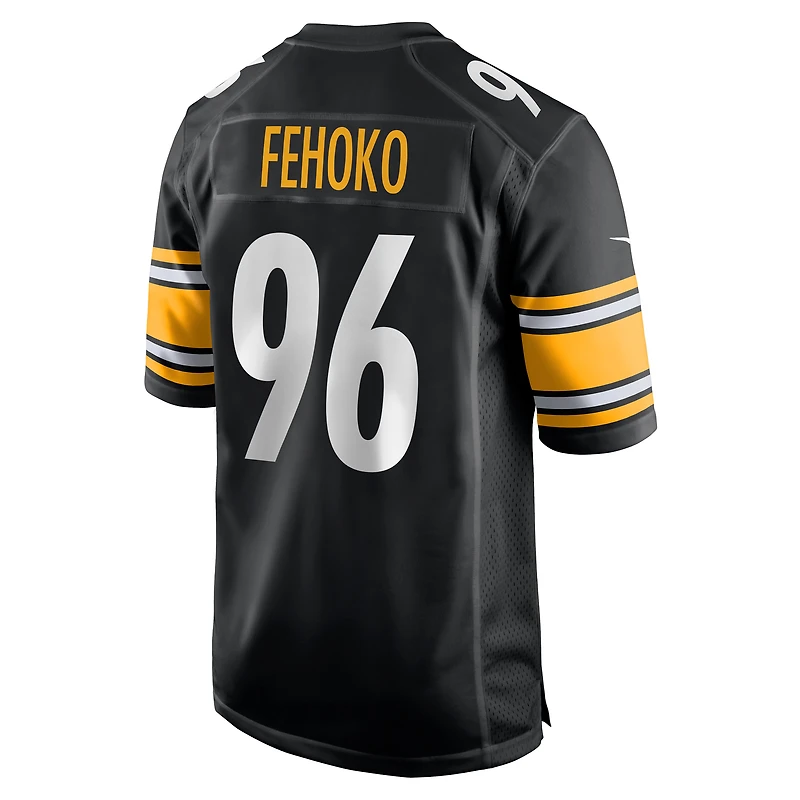 Maillot de match Nike Breiden Fehoko des Pittsburgh Steelers pour homme, noir