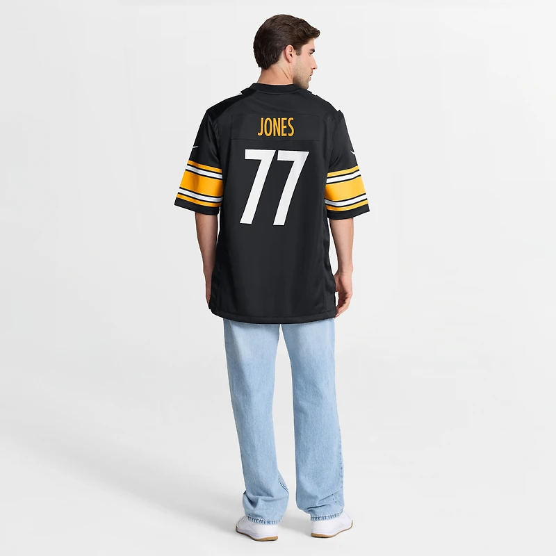 Maillot de match Nike Broderick Jones noir des Steelers Pittsburgh pour homme