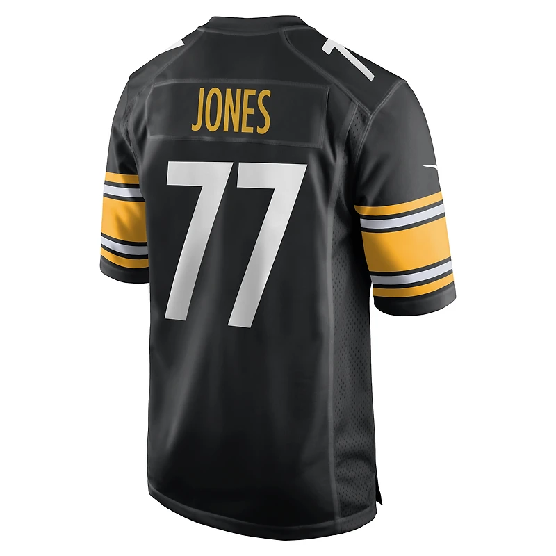 Maillot de match Nike Broderick Jones noir des Steelers Pittsburgh pour homme