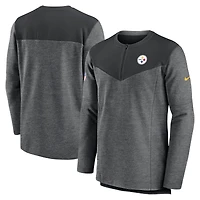 Haut à quart de zip Performance Nike Pittsburgh Steelers Sideline Lockup pour homme